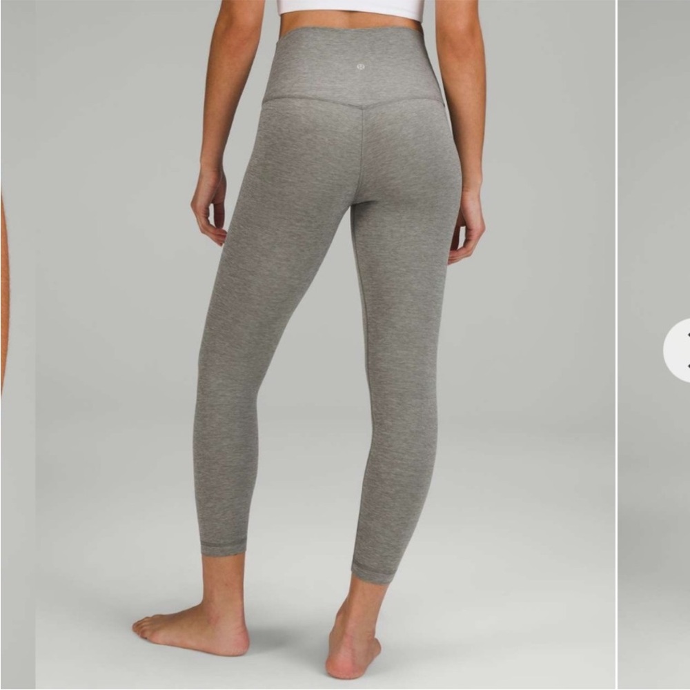NWOT Lululemon Align High-Rise Pant 25". Color Heathered Grey Sage. Size 6
